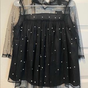 Pearl Mesh Top